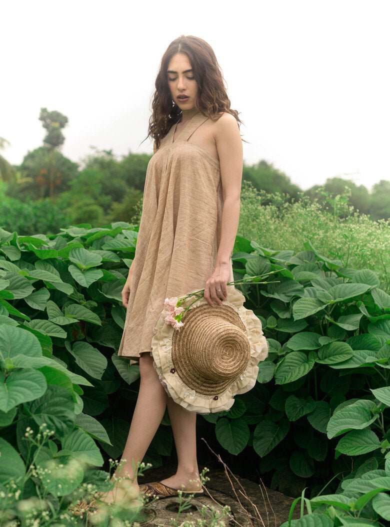 Buy Kara Dress - Beige | Shop Verified Sustainable Womens Dress on Brown Living™