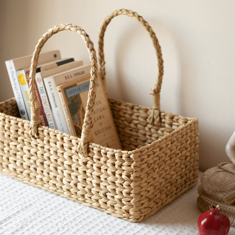 Buy Kauna grass hamper basket-Square | Shop Verified Sustainable Baskets & Boxes on Brown Living™