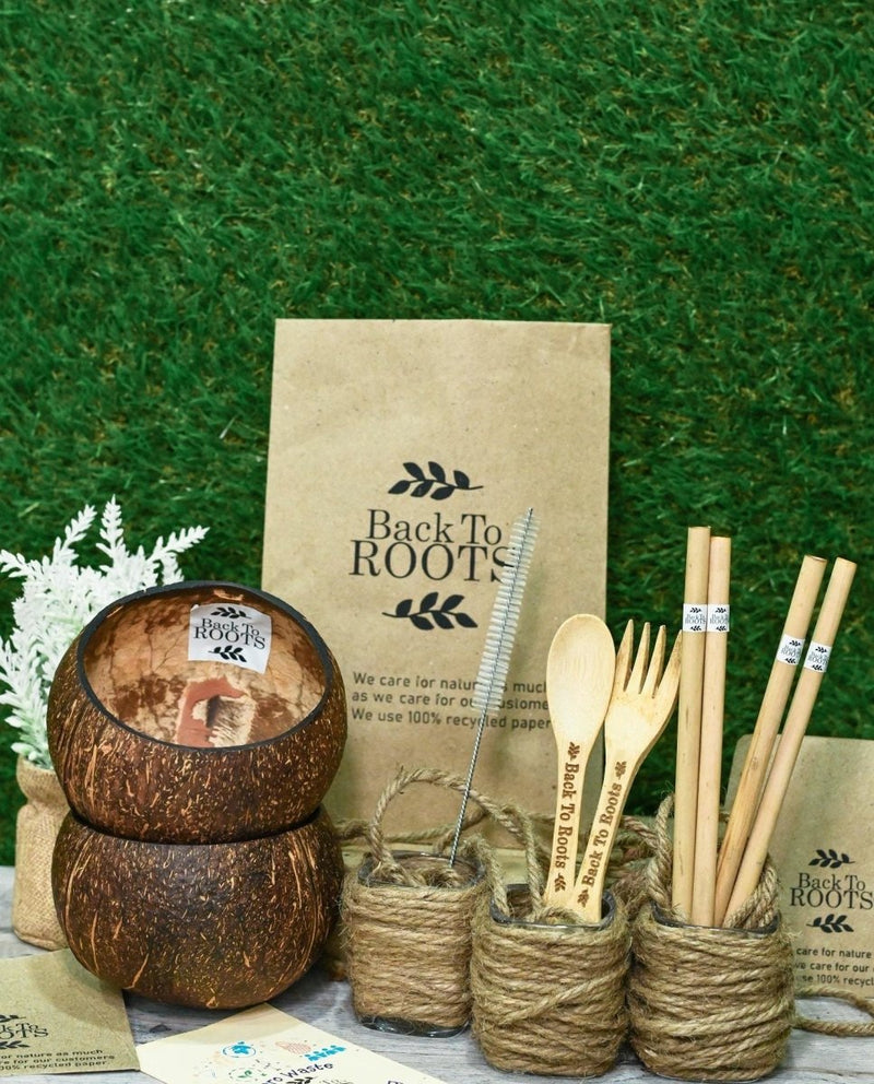 Buy Kitchen Kit | Coconut | Bamboo | Eco Friendly | 9 Unit Kit | Shop Verified Sustainable Cutlery Kit on Brown Living™