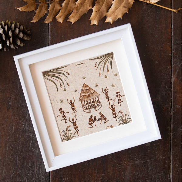 Buy Periya Kurumba Hand painting on Banana Fibre Paper | Shop Verified Sustainable Decor & Artefacts on Brown Living™