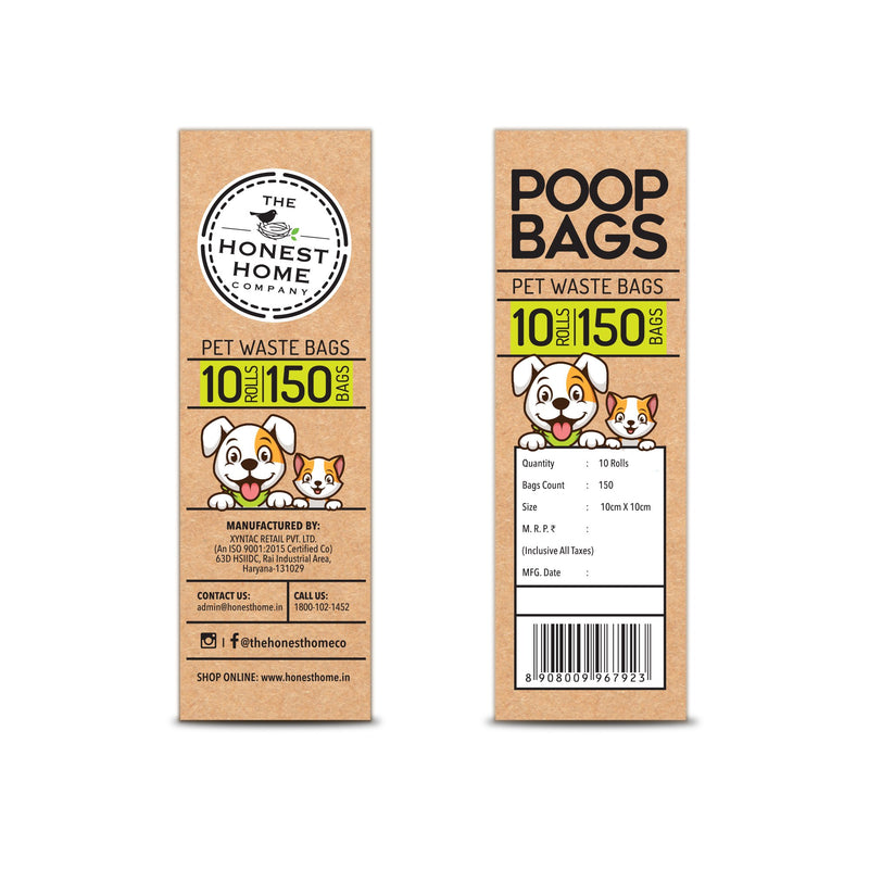 Leak-Proof Pet Waste Bags- 150 Bags (10 Rolls x 15 Bags) | Verified Sustainable Pet Cleaning Supplies on Brown Living™