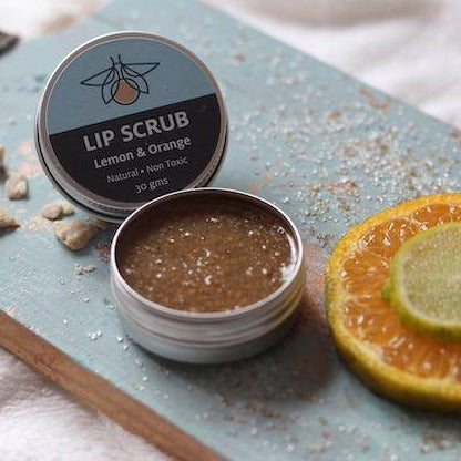 Buy Lemon & Orange Lip Scrub 30g for Chapped and Discoloured Lips | Shop Verified Sustainable Lip Scrub on Brown Living™