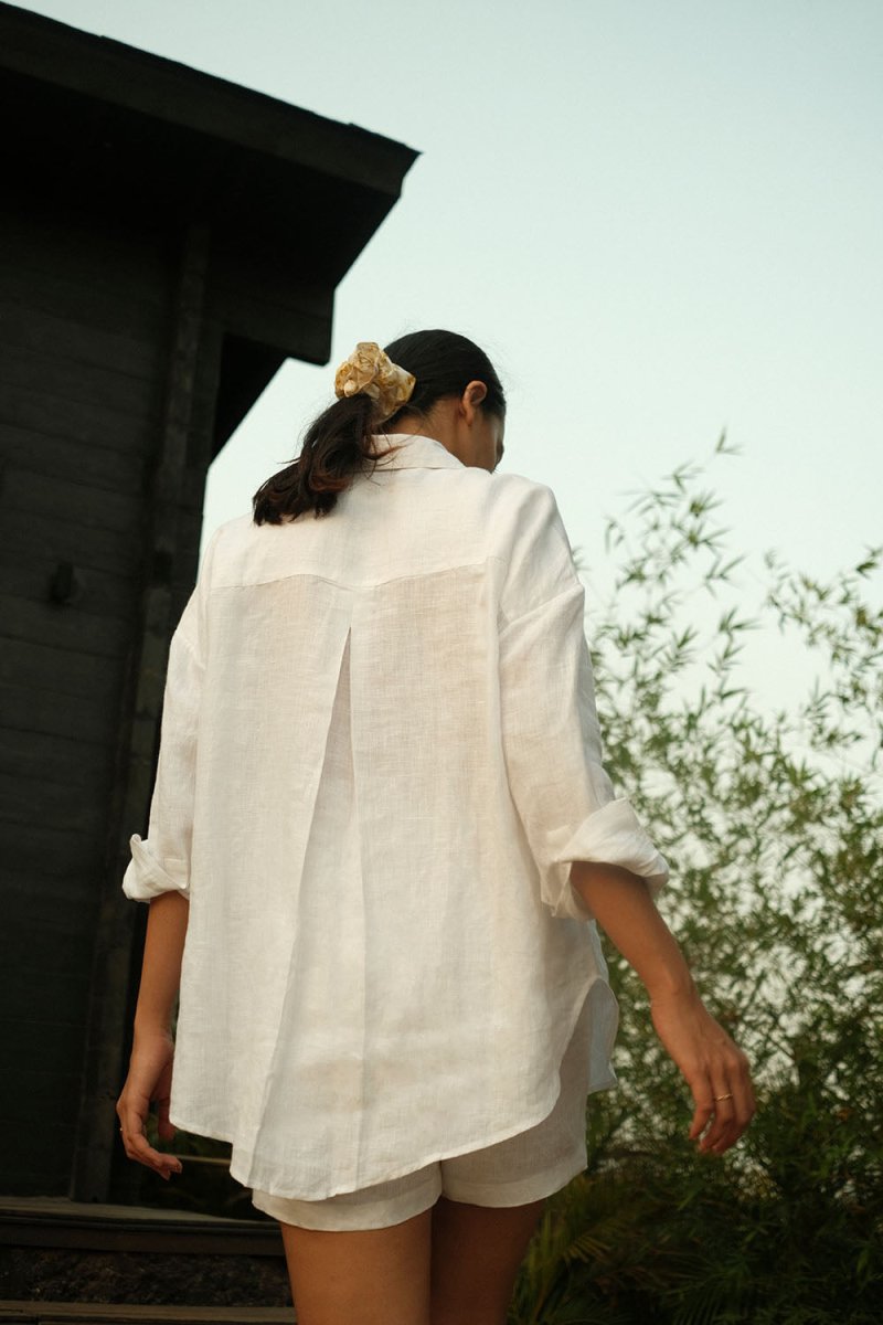 Buy Linen Safari Shirt | Shop Verified Sustainable Womens Shirt on Brown Living™