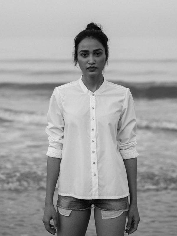 Buy Louisa Formal White Poplin Shirt | Shop Verified Sustainable Womens Shirt on Brown Living™