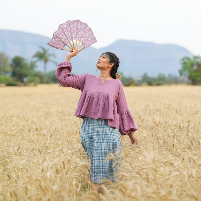 Buy Luna - Organic Cotton Flared Top | Shop Verified Sustainable Womens Top on Brown Living™