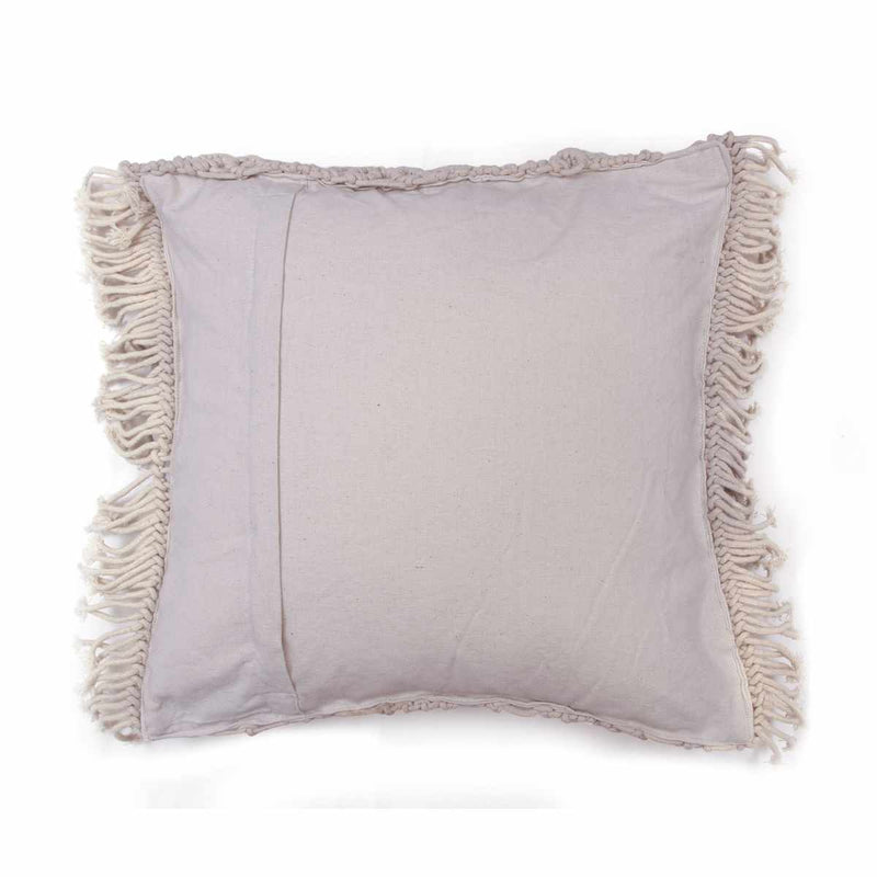 Buy Macrame Cushions 2 | Cream/Off white | Shop Verified Sustainable Covers & Inserts on Brown Living™