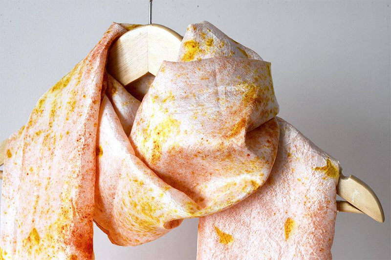 Buy Marigold Phuhaar Stole | Shop Verified Sustainable Womens Scarf on Brown Living™