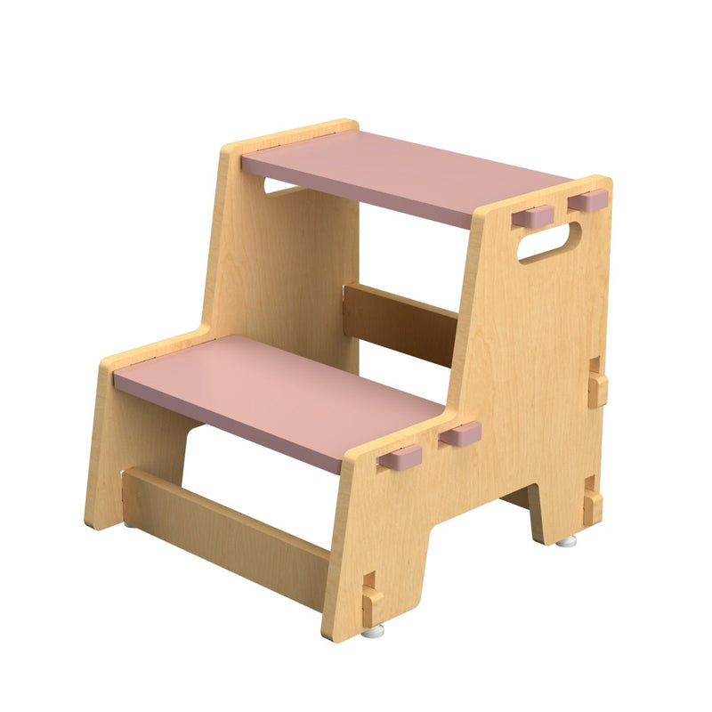 Buy Maroon Apricot |Wooden Step Stool | Shop Verified Sustainable Decor & Artefacts on Brown Living™