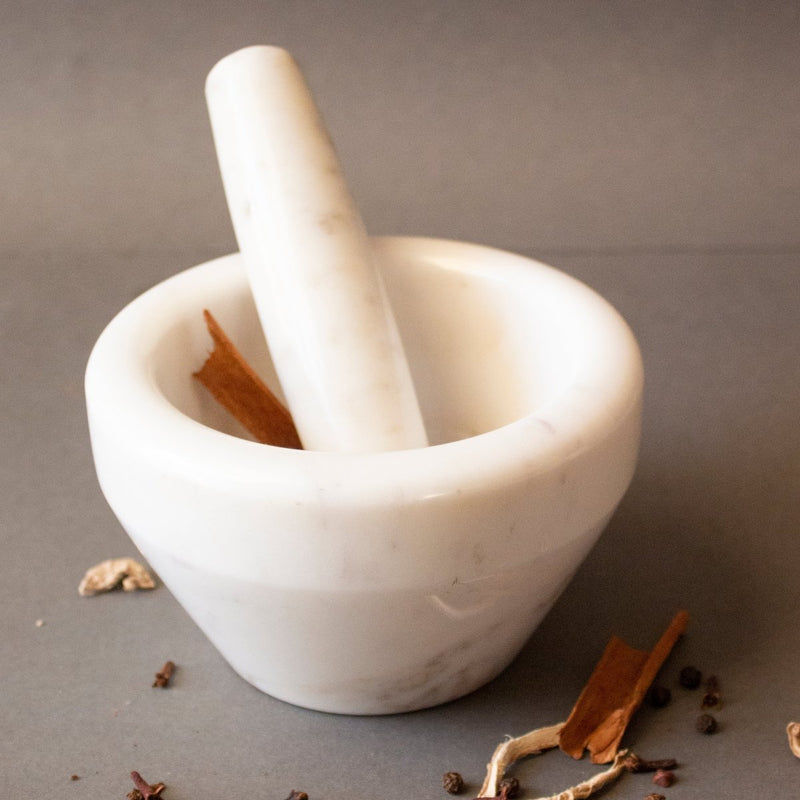 Buy Masala Pot Marble Mortar and Pestle | Shop Verified Sustainable Products on Brown Living