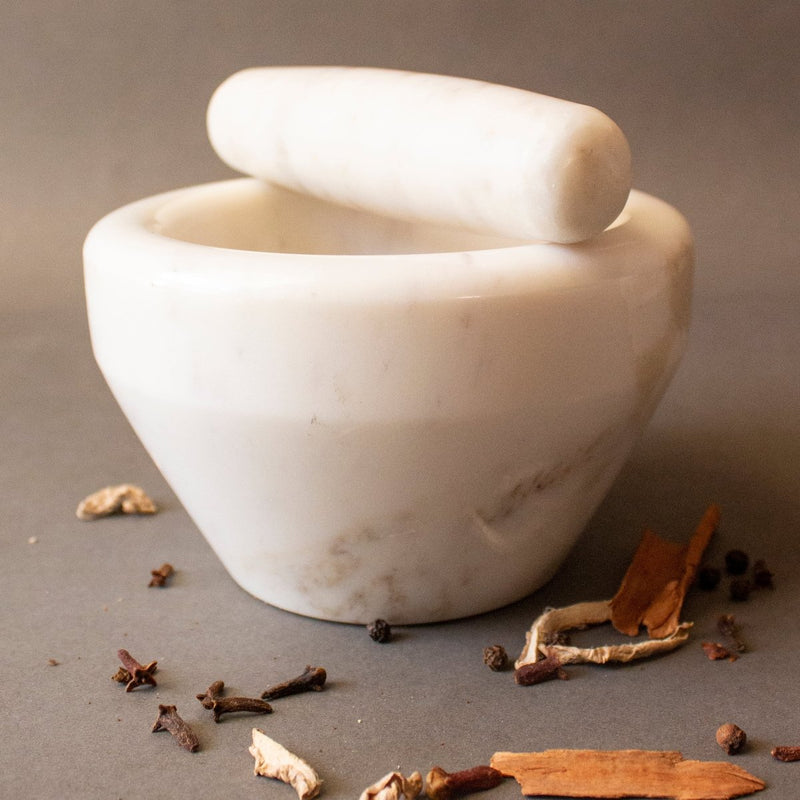 Buy Masala Pot Marble Mortar and Pestle | Shop Verified Sustainable Products on Brown Living