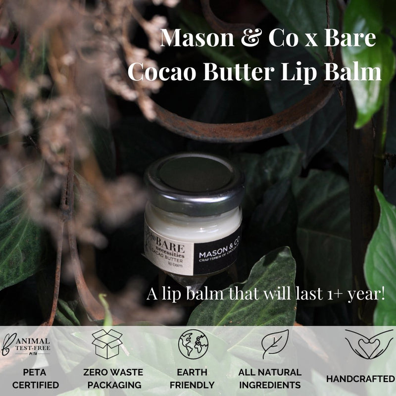 Buy Mason & Co x Bare Cocoa Butter Lip Balm | For Chapped Lips - 20g | Shop Verified Sustainable Lip Balms on Brown Living™