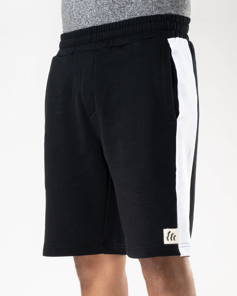 Buy Men's Black & White Organic Cotton Comfort Shorts | Shop Verified Sustainable Mens Shorts on Brown Living™