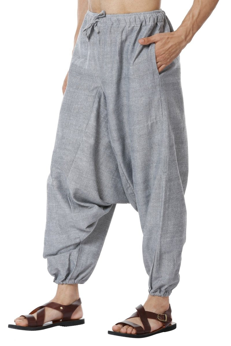 Buy Men's Combo Pack of 2 Harem Pants | Blue and Grey | GSM-170 | Free Size | Shop Verified Sustainable Products on Brown Living