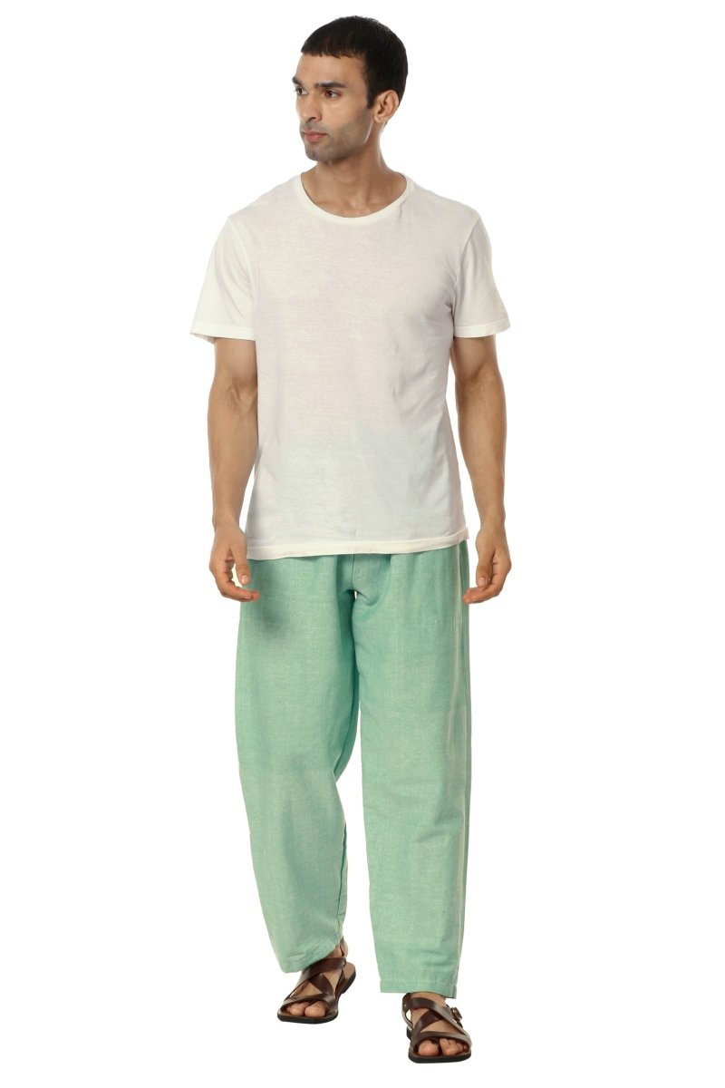 Buy Men's Combo Pack of 2 Lounge Pants | Blue and Green | GSM-170 | Free Size | Shop Verified Sustainable Products on Brown Living