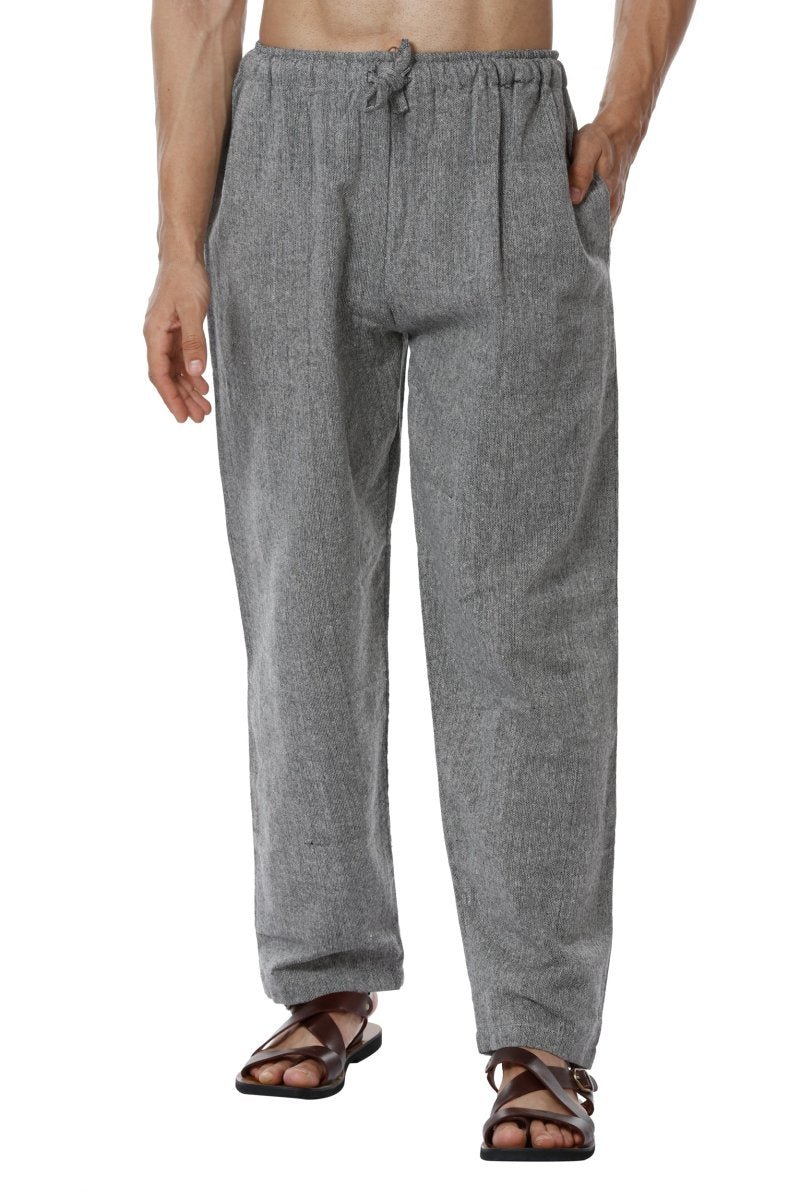 Buy Men's Pyjama Pack of 2 | Grey & Black | Fits Waist Sizes 28" to 36" | Shop Verified Sustainable Mens Pyjama on Brown Living™