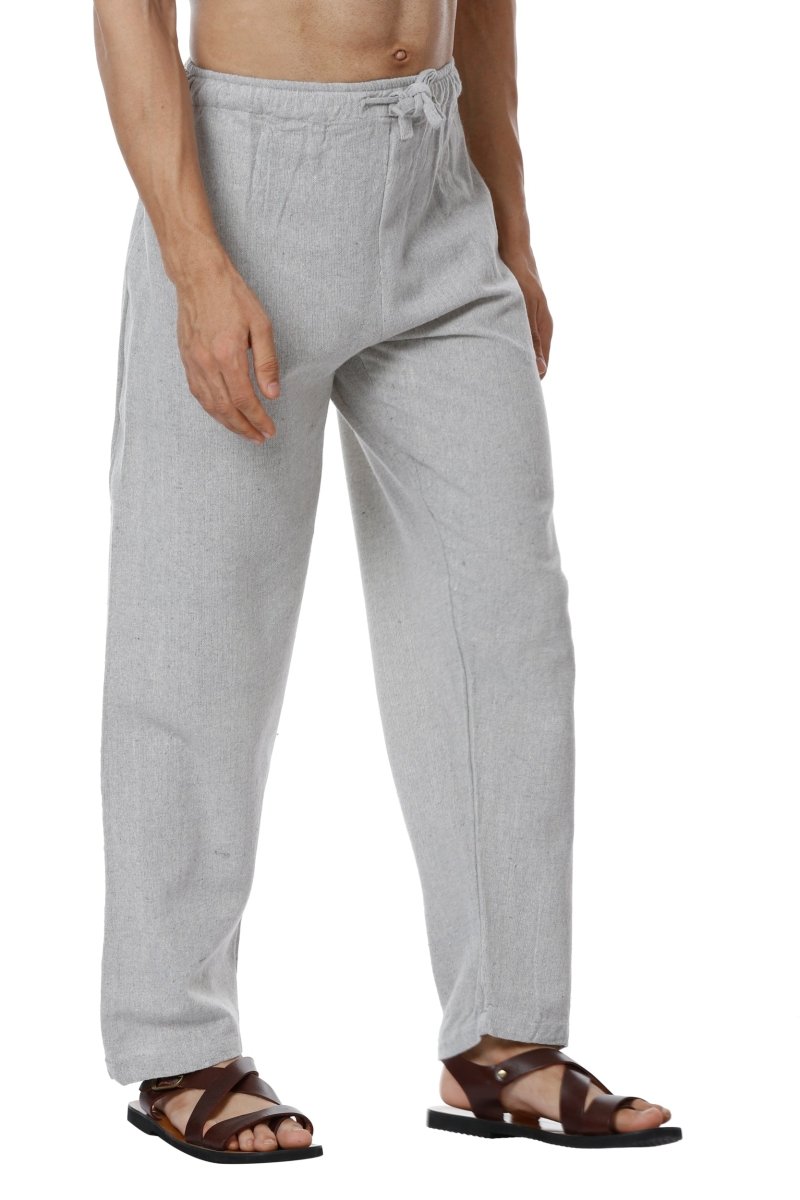 Buy Men's Combo Pack of 2 Lounge Pants | Maroon & Melange Grey | GSM-170 | Free Size | Shop Verified Sustainable Products on Brown Living