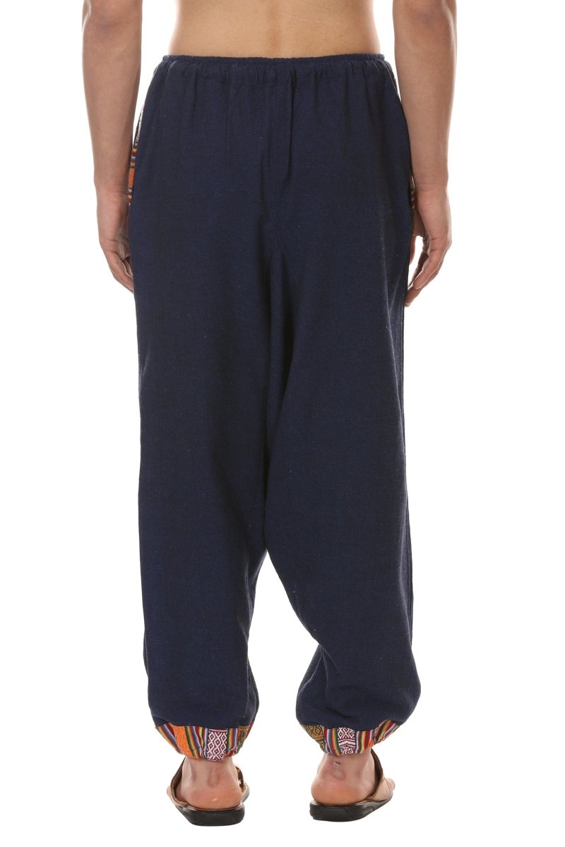 Buy Men's Tribal Harem | Dark Blue | Fits Waist Sizes 28 to 36 Inches | Shop Verified Sustainable Mens Pyjama on Brown Living™