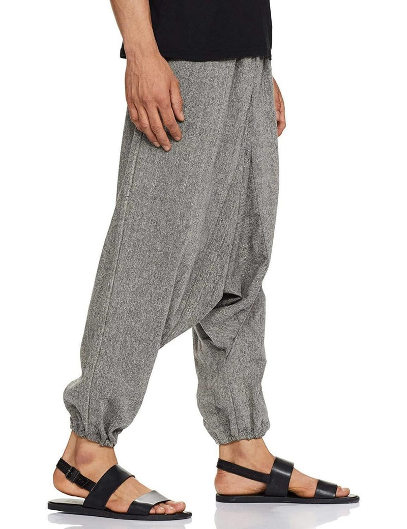 Buy Men's Harem Pant | Grey | Fits Waist Size 26" to 38" | Shop Verified Sustainable Mens Pyjama on Brown Living™