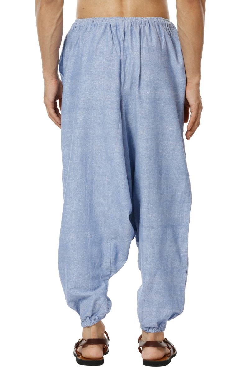 Buy Men's Harem Pants | Blue | GSM - 170 | Free Size | Shop Verified Sustainable Products on Brown Living