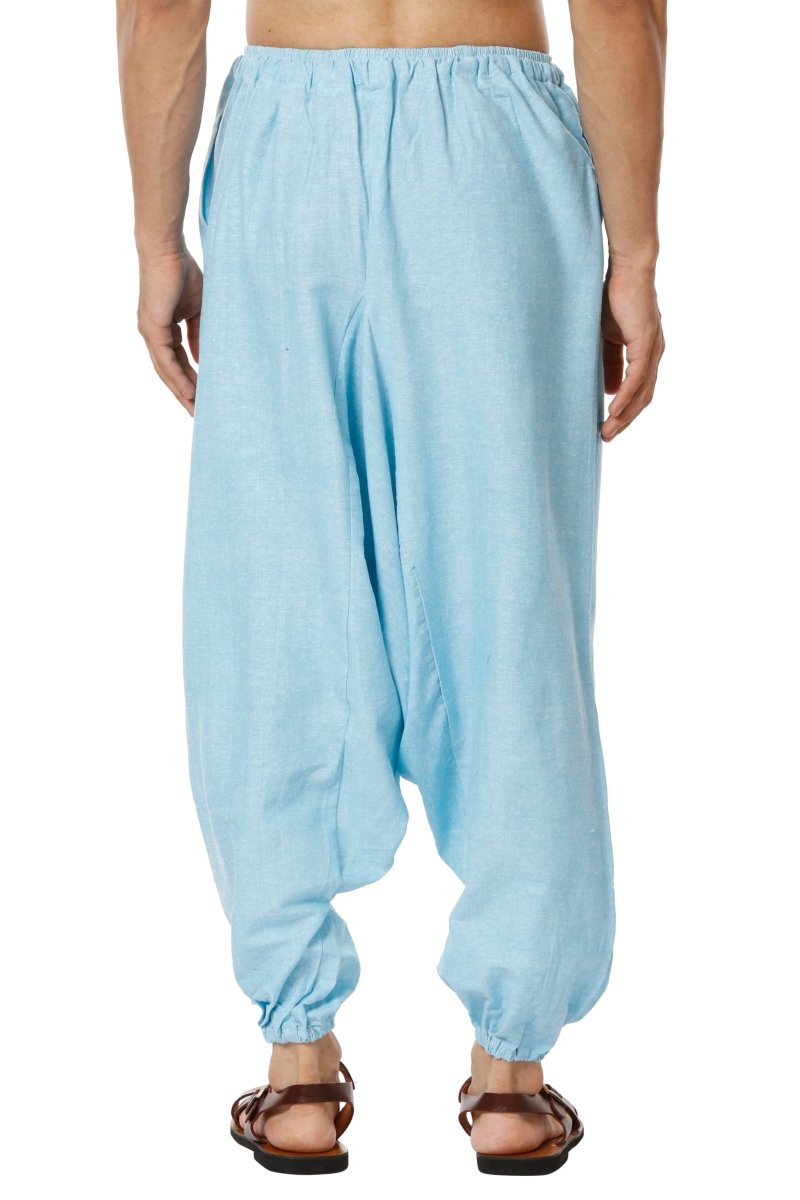 Buy Men's Harem Pants | Sky Blue | GSM - 170 | Free Size | Shop Verified Sustainable Products on Brown Living