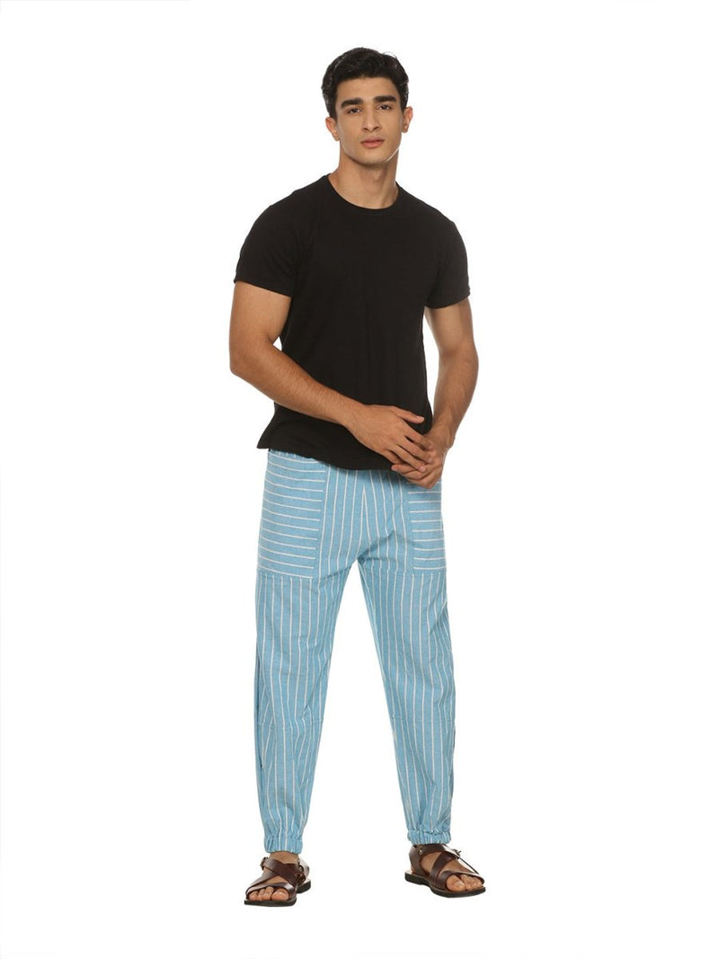 Buy Men's Hopper | Blue Stripes | Fits Waist Sizes 28 to 38 Inches | Shop Verified Sustainable Products on Brown Living