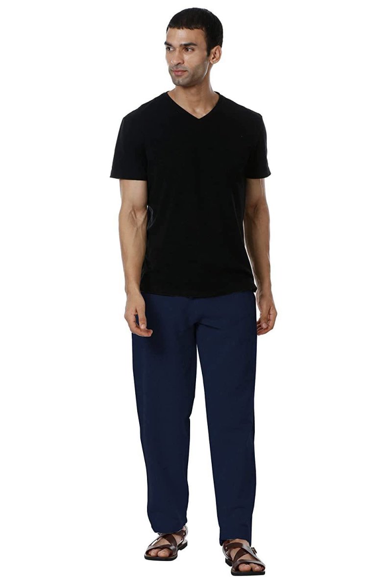 Buy Men's Lounge Pant | Dark Blue | GSM-170 | Free Size | AT1011 | Shop Verified Sustainable Products on Brown Living