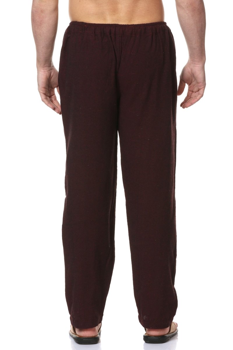 Buy Men's Lounge Pant | Maroon | Fits Waist Size 28" to 36" | Shop Verified Sustainable Mens Pyjama on Brown Living™