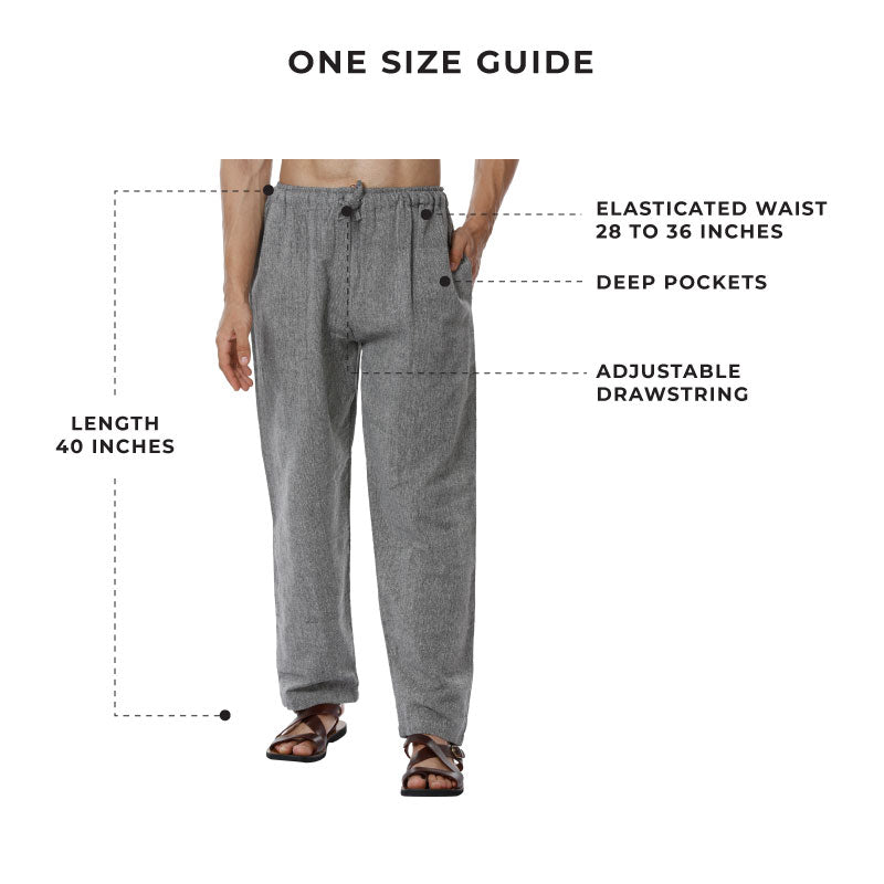 Buy Men's Lounge Pants | Grey | Fits Waist Size 26" to 38" | Shop Verified Sustainable Products on Brown Living