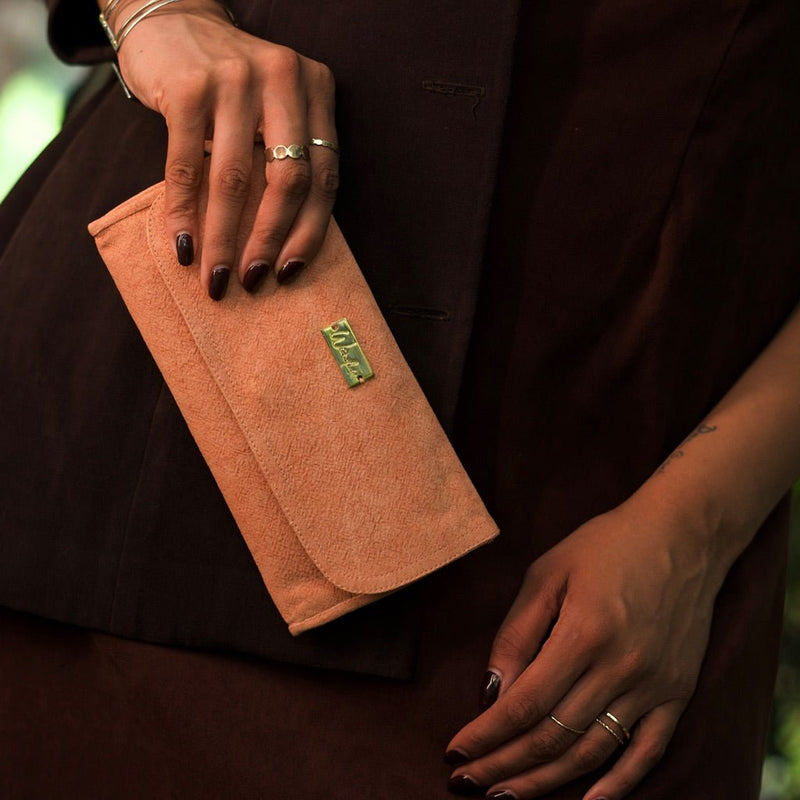 Mineral Dyed Slim Wallet - Patami/Apricot | Verified Sustainable Womens Wallet on Brown Living™