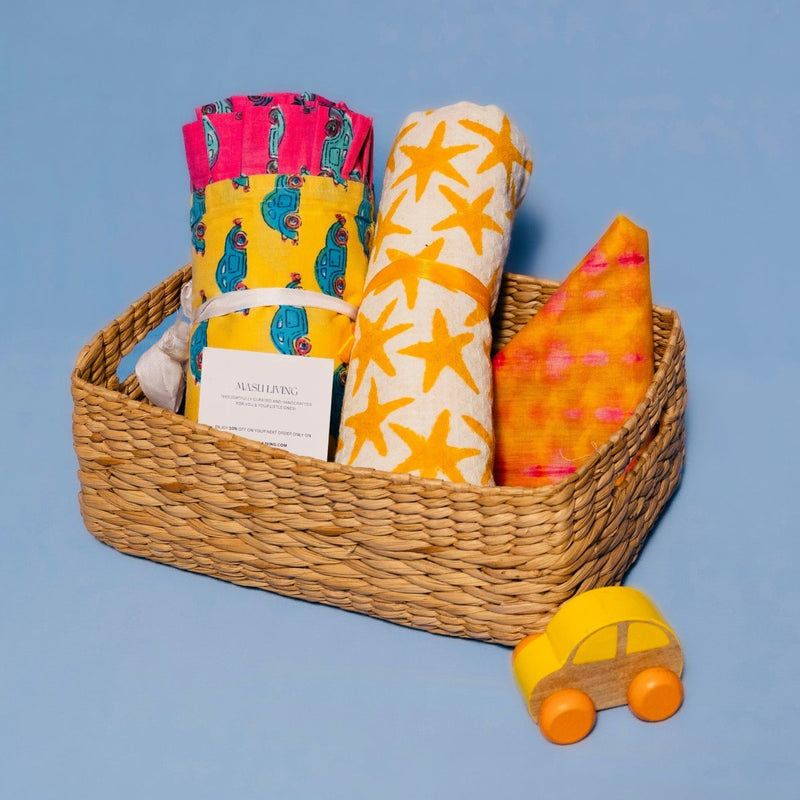 Buy Mini Aloka Baby Hamper- Starry Yellow | Shop Verified Sustainable Gift Hampers on Brown Living™