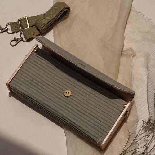 Buy Mini Clutch - Khaki | Shop Verified Sustainable Womens Clutch on Brown Living™