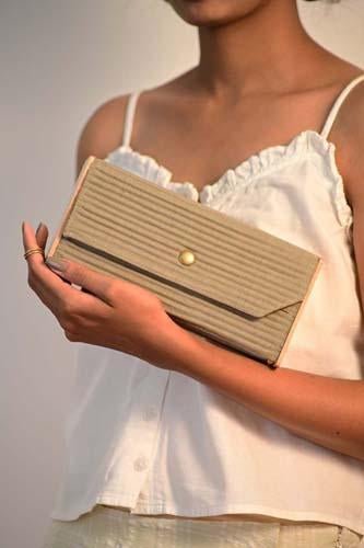 Buy Mini Clutch - Khaki | Shop Verified Sustainable Womens Clutch on Brown Living™