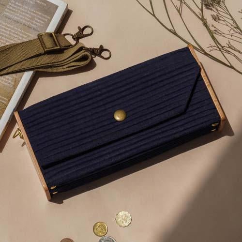 Buy Mini Clutch - Navy Blue | Shop Verified Sustainable Womens Clutch on Brown Living™