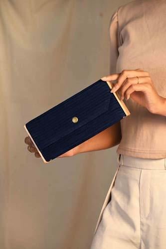 Buy Mini Clutch - Navy Blue | Shop Verified Sustainable Womens Clutch on Brown Living™