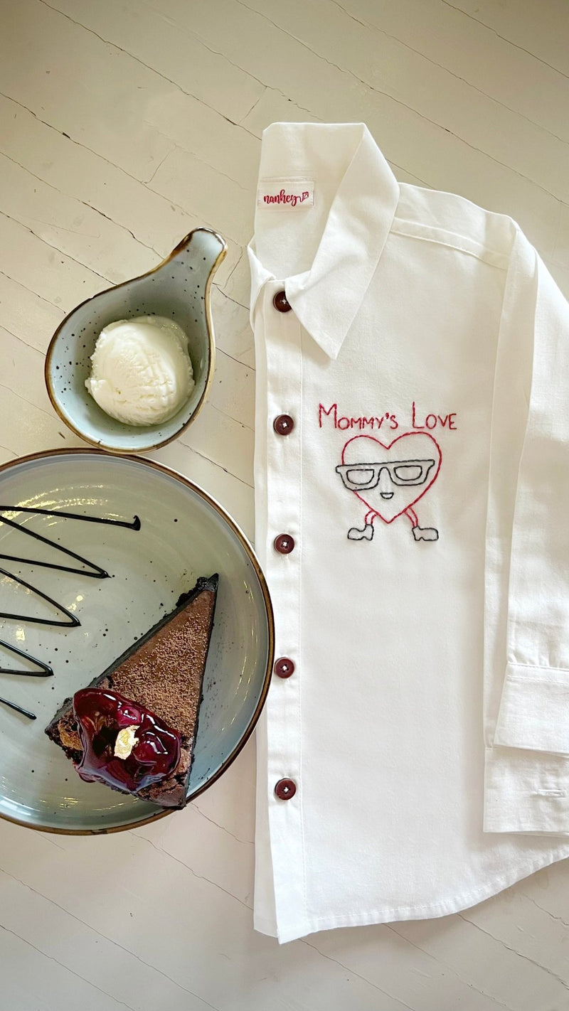 Mommy's Love – Personalized Formal Shirt | Verified Sustainable Kids Shirts on Brown Living™