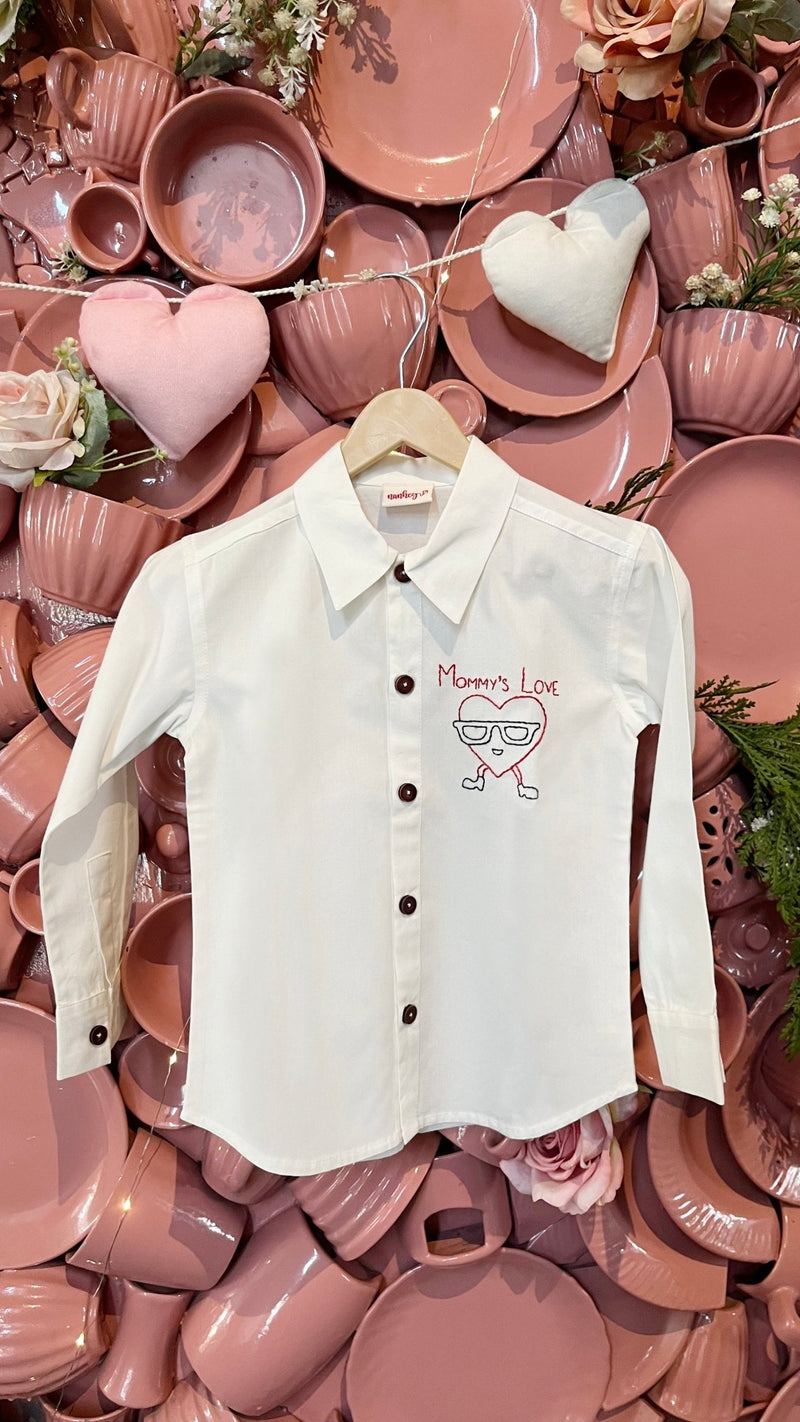 Mommy's Love – Personalized Formal Shirt | Verified Sustainable Kids Shirts on Brown Living™