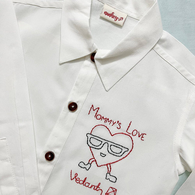 Mommy's Love – Personalized Formal Shirt | Verified Sustainable Kids Shirts on Brown Living™