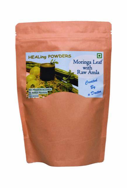 Buy Moringa Leaf with Raw Amla - 300g | Shop Verified Sustainable Health & Energy Drinks on Brown Living™