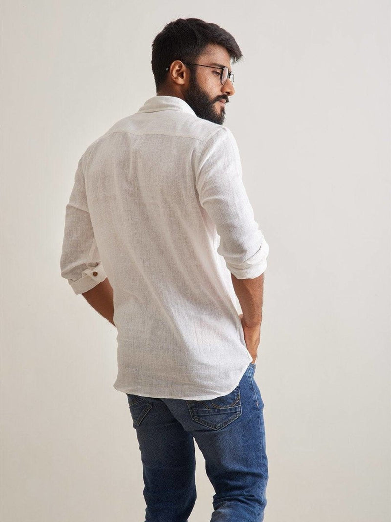 Buy Morning Mist Linen Shirt for Men | Shop Verified Sustainable Mens Shirt on Brown Living™