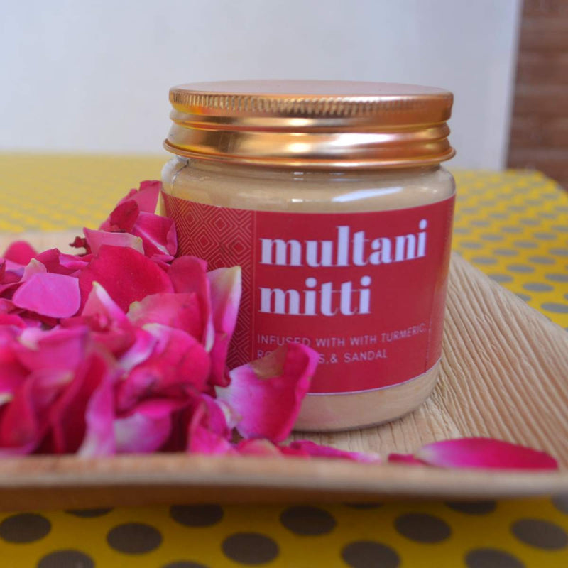 Buy Multani Clay with turmeric and rosebuds (Pack of 2) | Shop Verified Sustainable Face Pack on Brown Living™