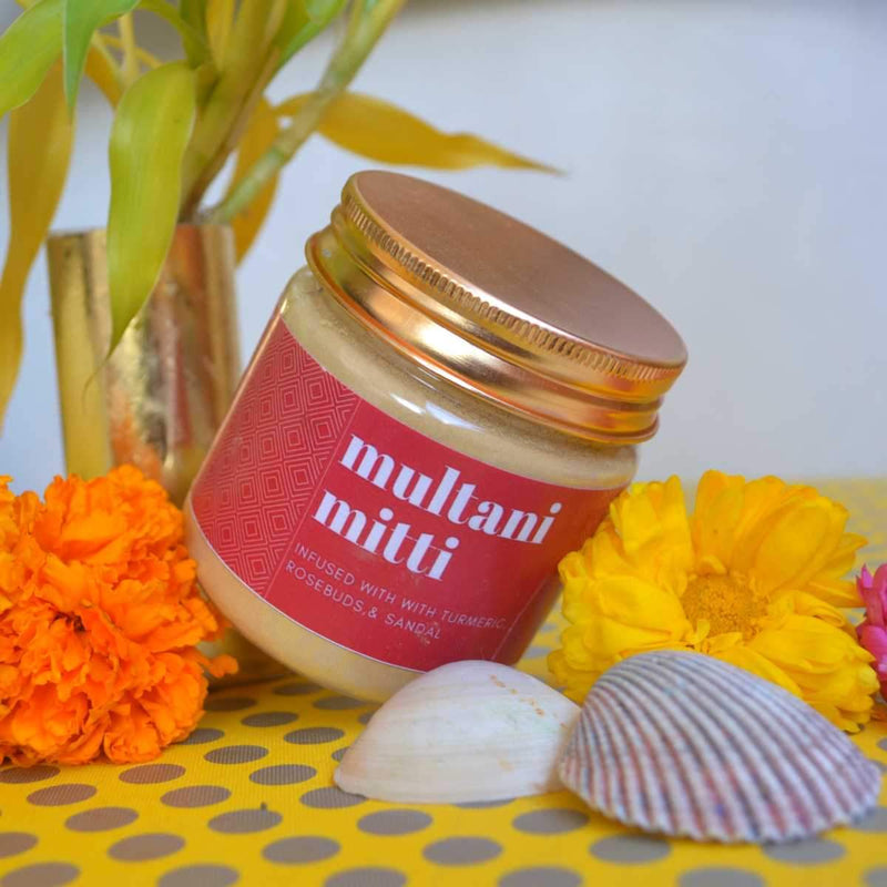 Buy Multani Clay with turmeric and rosebuds (Pack of 2) | Shop Verified Sustainable Face Pack on Brown Living™