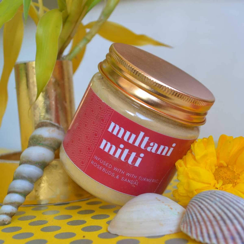 Buy Multani Clay with turmeric and rosebuds (Pack of 2) | Shop Verified Sustainable Face Pack on Brown Living™