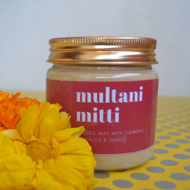 Buy Multani Clay with turmeric and rosebuds (Pack of 2) | Shop Verified Sustainable Face Pack on Brown Living™