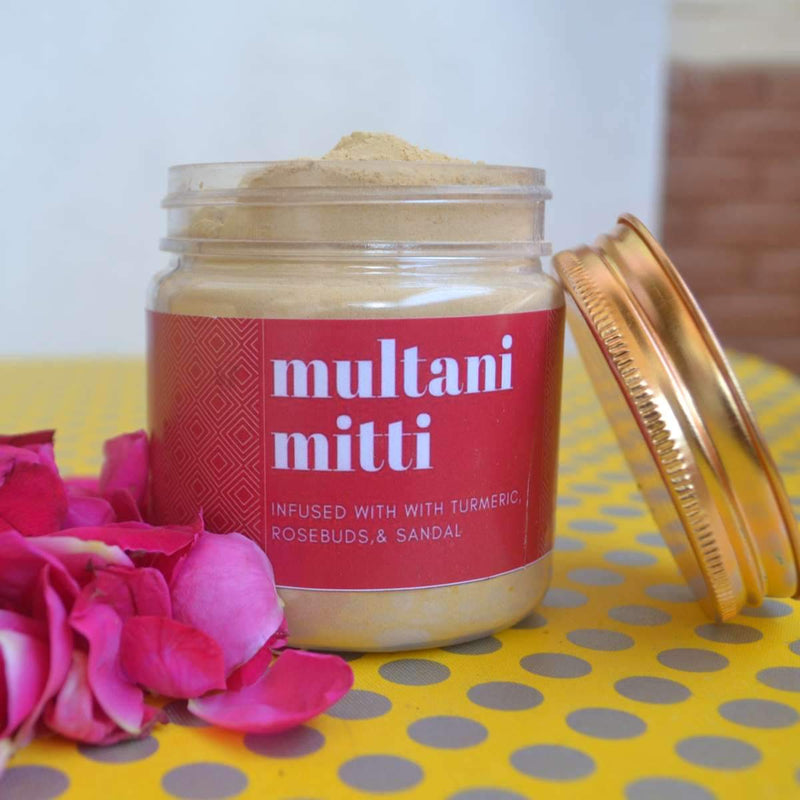 Buy Multani Clay with turmeric and rosebuds (Pack of 2) | Shop Verified Sustainable Face Pack on Brown Living™