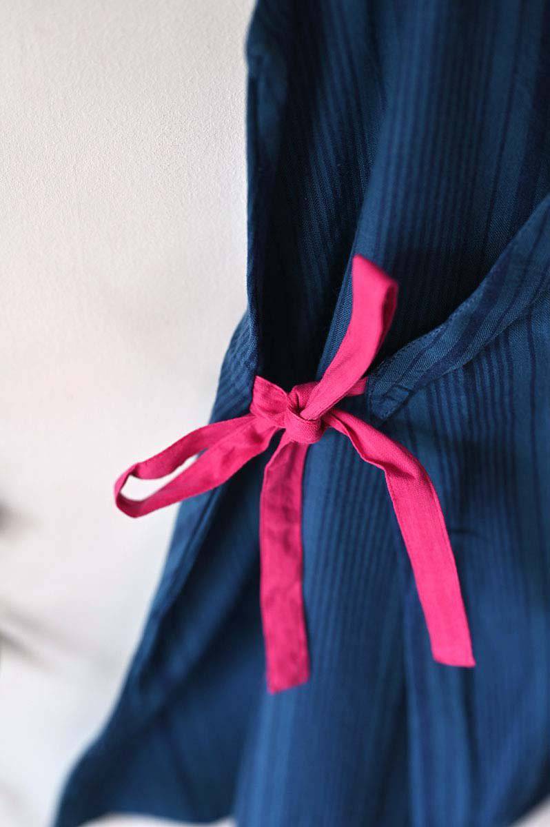 Buy Music Of The Waves' Shawl Collar Wrap Dress | Shop Verified Sustainable Kids Frocks & Dresses on Brown Living™