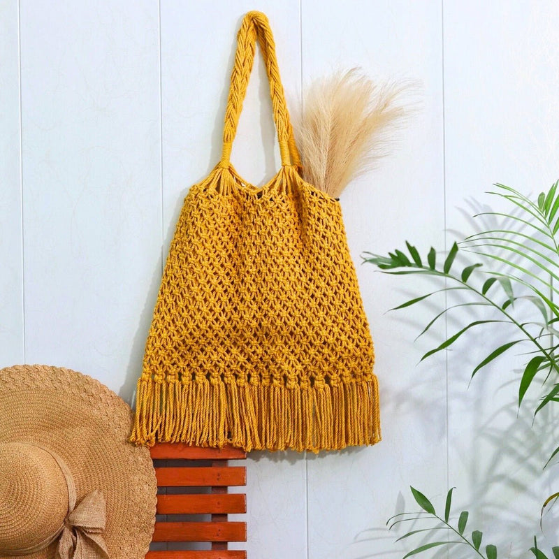 Musturd Yellow Hobo Handmade Bag | Verified Sustainable Bags on Brown Living™