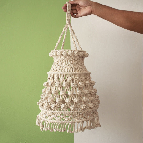 Buy Naomi Macrame Lampshade | Shop Verified Sustainable Lamps & Lighting on Brown Living™