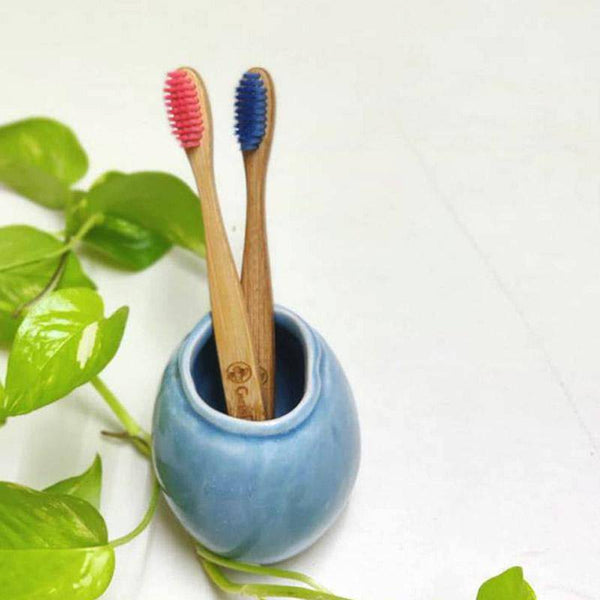 Buy Natural Bamboo Toothbrush - Pack of 2 | Shop Verified Sustainable Tooth Brush on Brown Living™