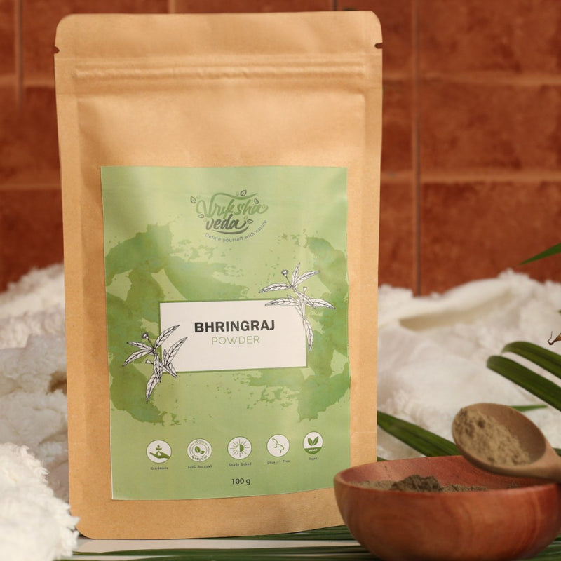 Buy Natural Bhringraj Powder- 100 g | Shop Verified Sustainable Hair Mask on Brown Living™