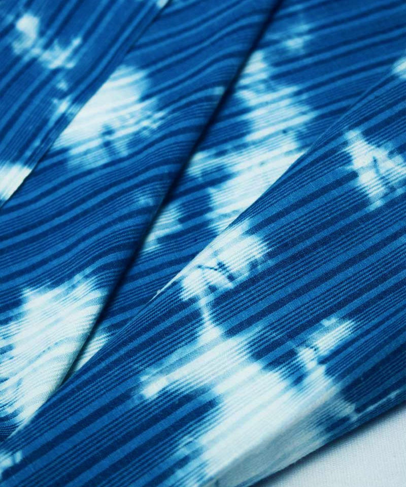 Buy Natural Dyed Handloom Indigo Stripes Spot Washed | Shop Verified Sustainable Textiles on Brown Living™